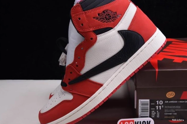 Reps TBK RETRO - AIR JORDAN HIGH 100(RED) X 1 SCOTT CD4487 TRAVIS OG 0701